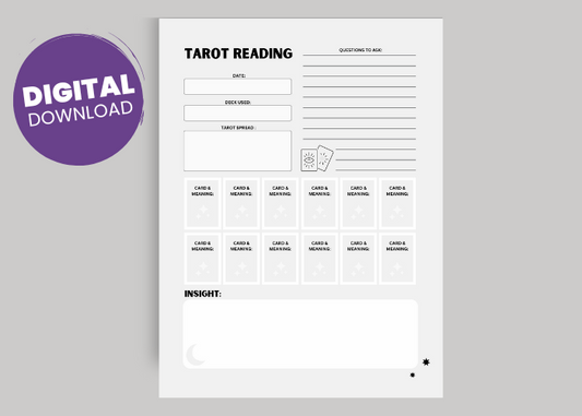 Tarot Reading Printable