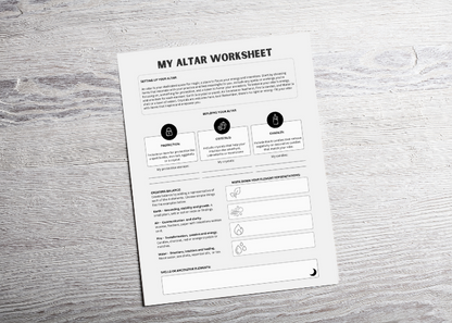 Witchy Printable Altar Worksheet to Build Your Magical Space