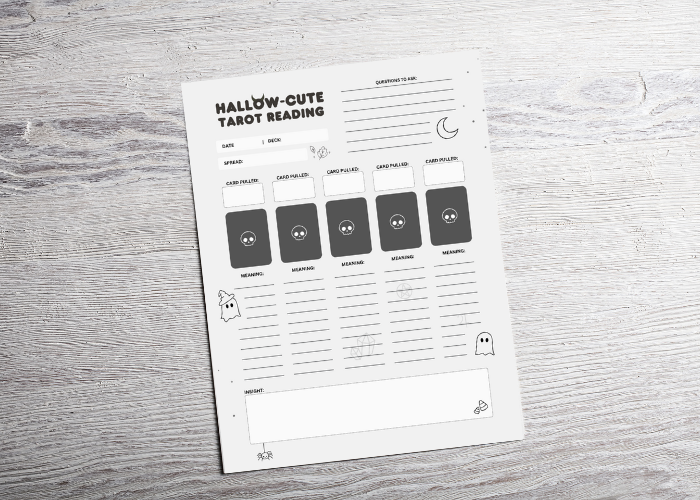 Hallow-Cute Tarot Planner Pages – Transform Your Fall Tarot Readings! 🎃✨