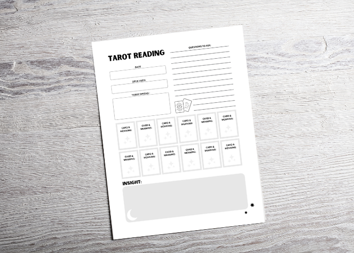 Tarot Reading Printable