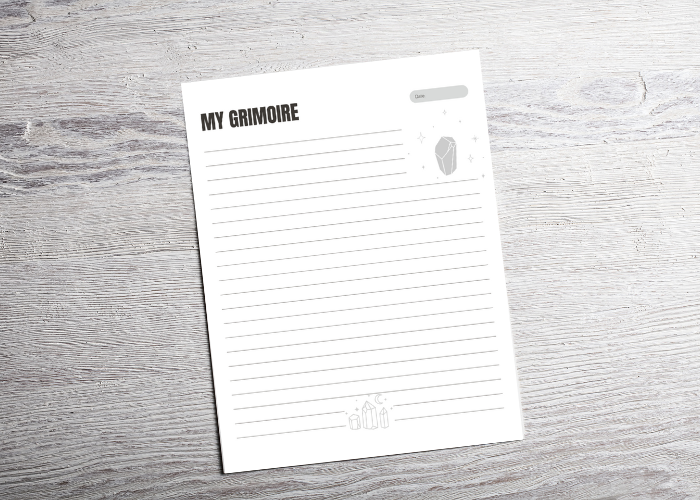 Free Printable Download: Grimoire Notebook Pages in 3 styles!