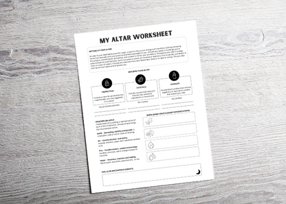 Witchy Printable Altar Worksheet to Build Your Magical Space