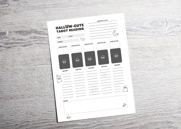 Hallow-Cute Tarot Planner Pages – Transform Your Fall Tarot Readings! 🎃✨