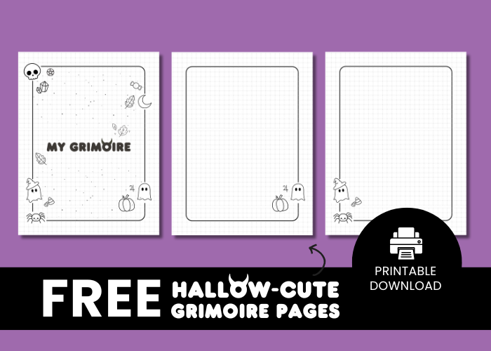 🌟 Hallow-Cute Grimoire Pages - Digital Download 🌟