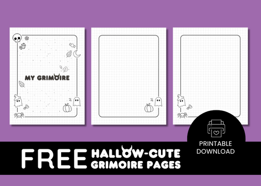 Free Download Hallow-Cute Grimoire pages