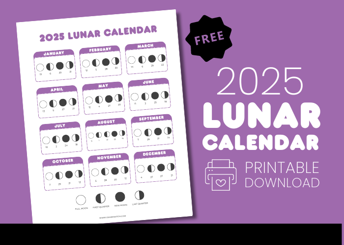 Free Lunar Calendar Digital Download 🌙✨