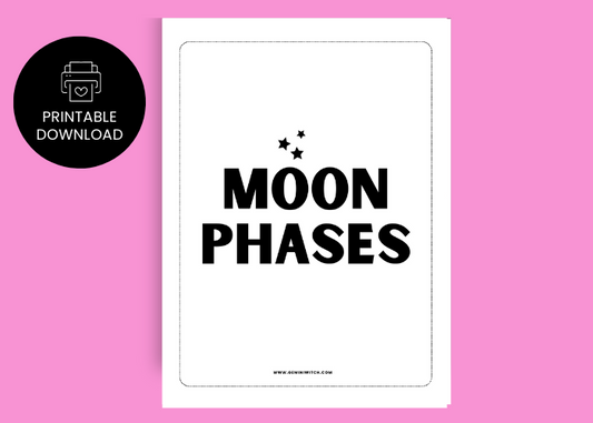 Witchy Printable Moon Phases Grimoire Pages