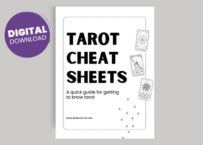 Tarot Cheat Sheets Printable